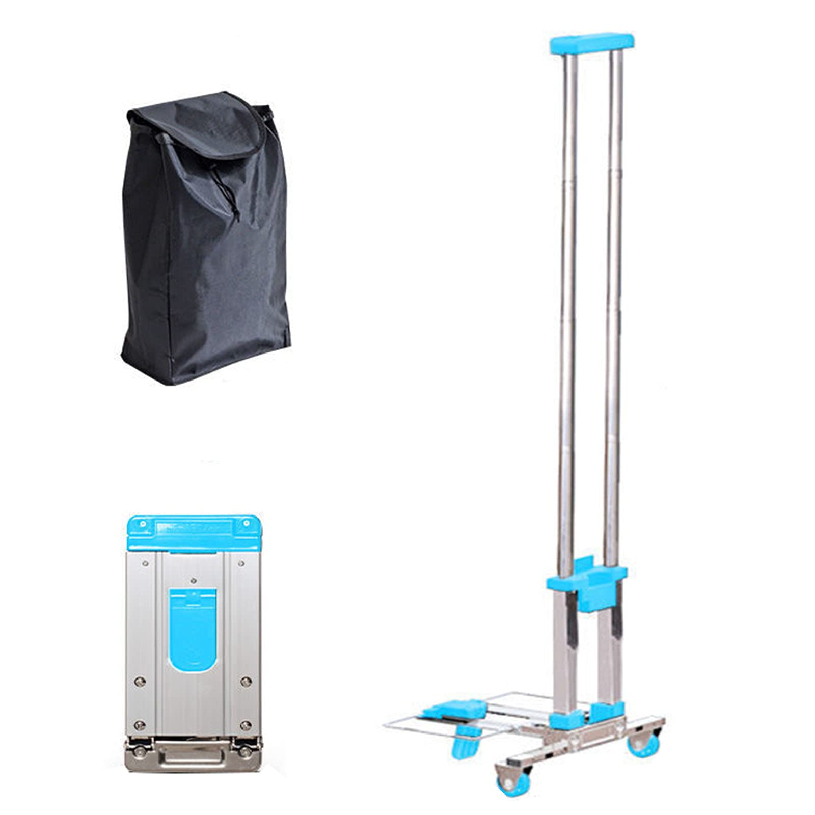 Mini Carrello della Spesa Pieghevole Completo 24 * 11,5 * 3,5 Cm Mini Carrello di Utilità Pieghevole 890G Carrello Ultraleggero per La Spesa Portatile,B2