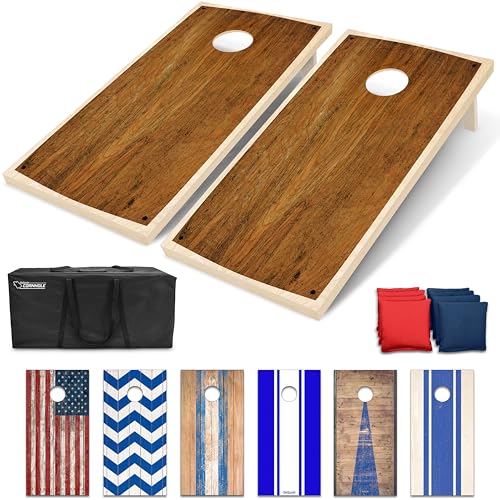 Image of GoSports Portable Cornhole Sets- Includes 2 Boards, 8 Bean Bags, Carry Case