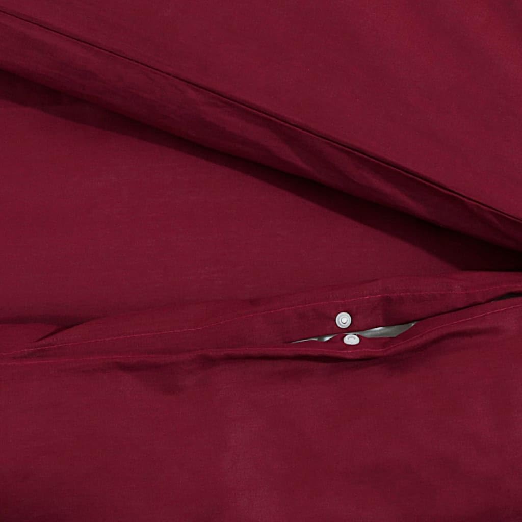 Generico Set Copripiumino bordò 200x200 cm in Cotone,Biancheria,Lenzuola e Coperte,Copripiumini-136178