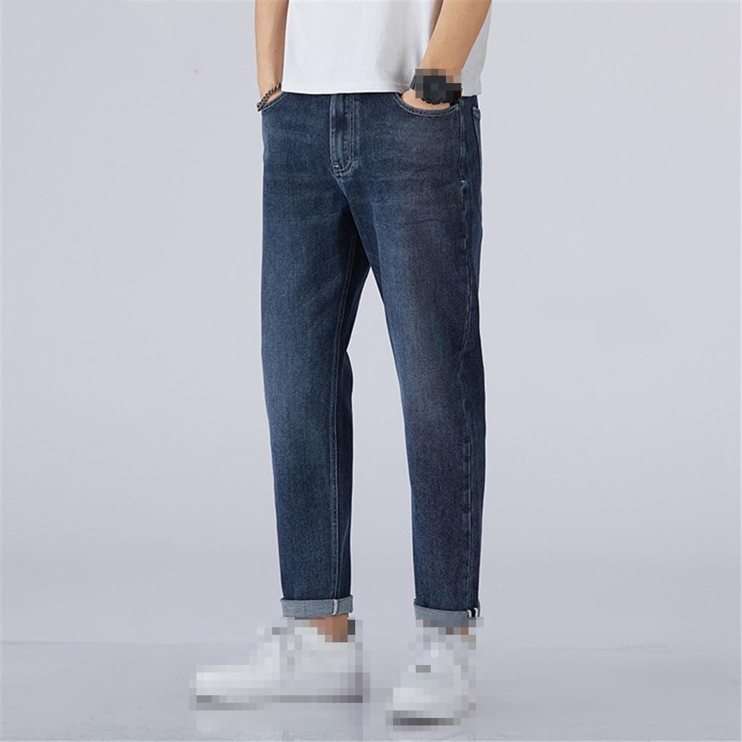 Vogrtcc Jeans da Uomo Pantaloni in Denim di Grandi Dimensioni Jeans Dritti