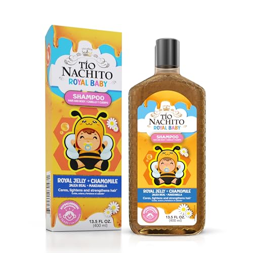 Tio Nacho Royal Baby Hair and Body Shampoo with Royal Jelly & Chamomile 13.5 fl oz - Hypoallergenic Gentle Tear Free All in One Body Wash