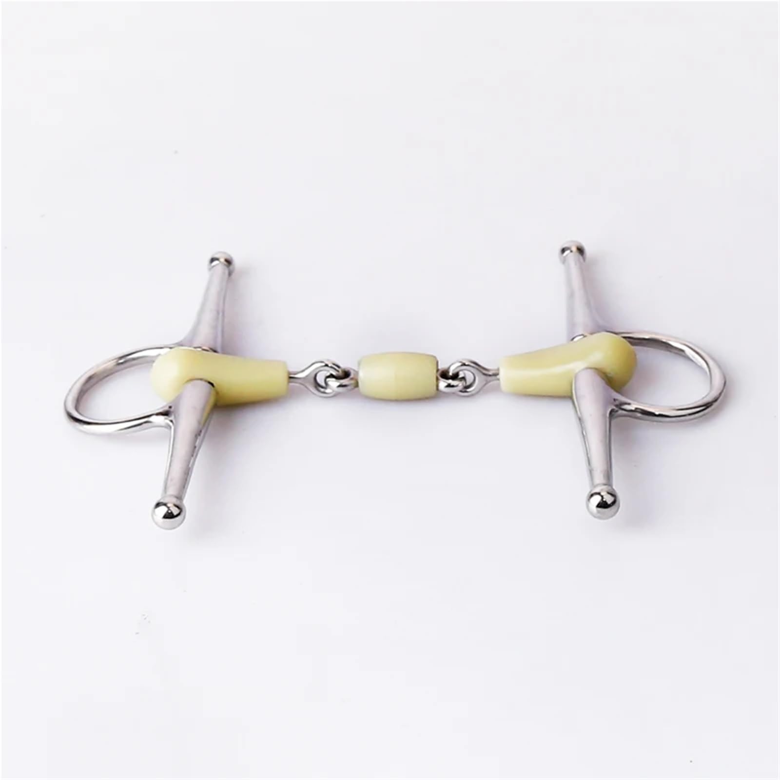 Caballo bit Anillos de Broca for Caballo, mordaza for Caballo, Equipo Ecuestre, Arco de 3 Secciones, Punta rígida, Equipo for Montar a Caballo