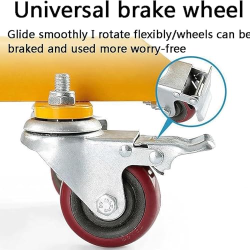 Carrello resistente del pannello con la funzione del freno, carretto industriale di trasferimento di 4 ruote per il movimento di cartongesso, lastre e elettrodomestici pesanti