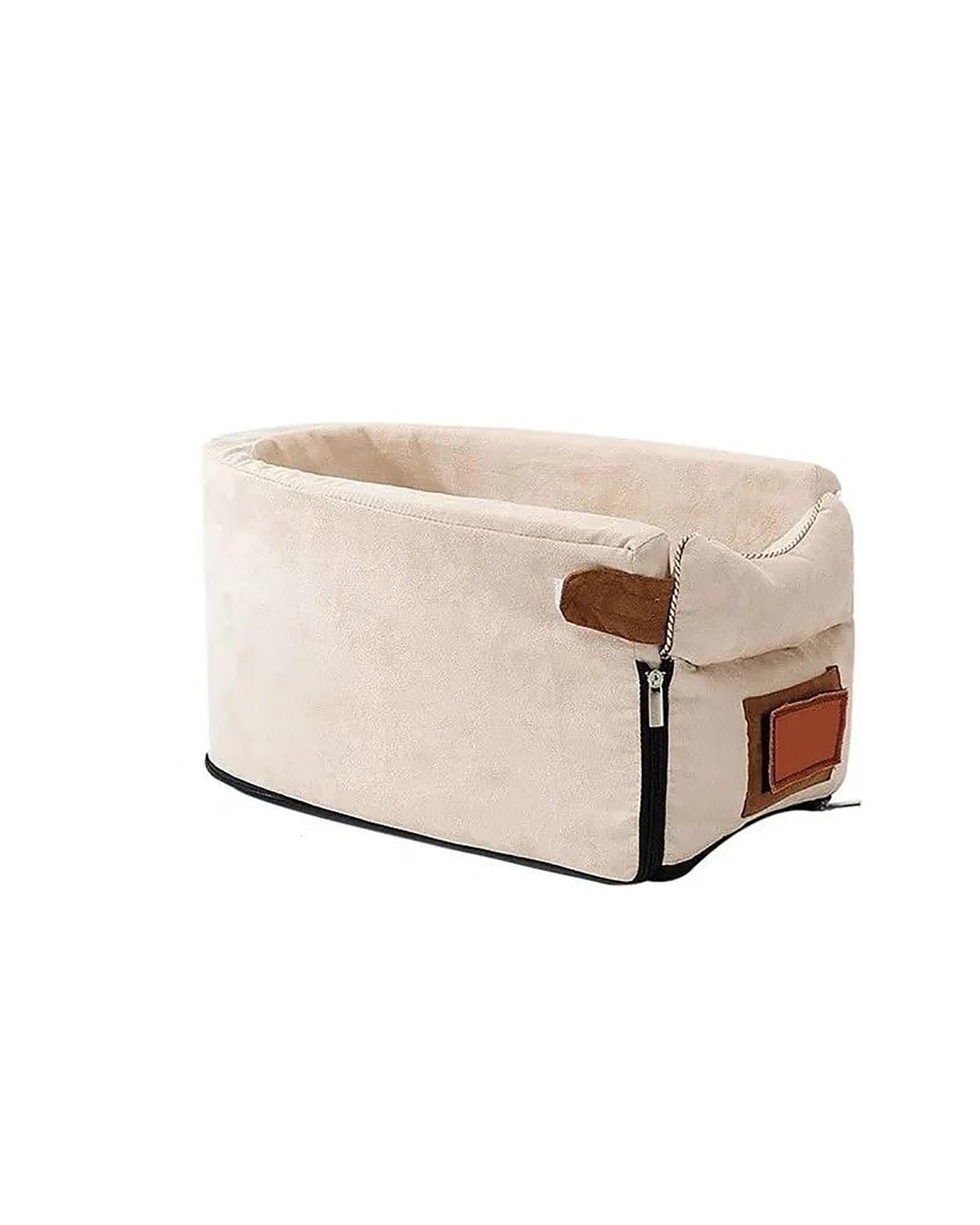 Hundesitze für Autos, Hundeautositz Reisetasche for Hunde Welpenautositz Hundetransporttasche rutschfeste, weiche Tragetasche for Haustiere Hundesitz Auto(Beige)