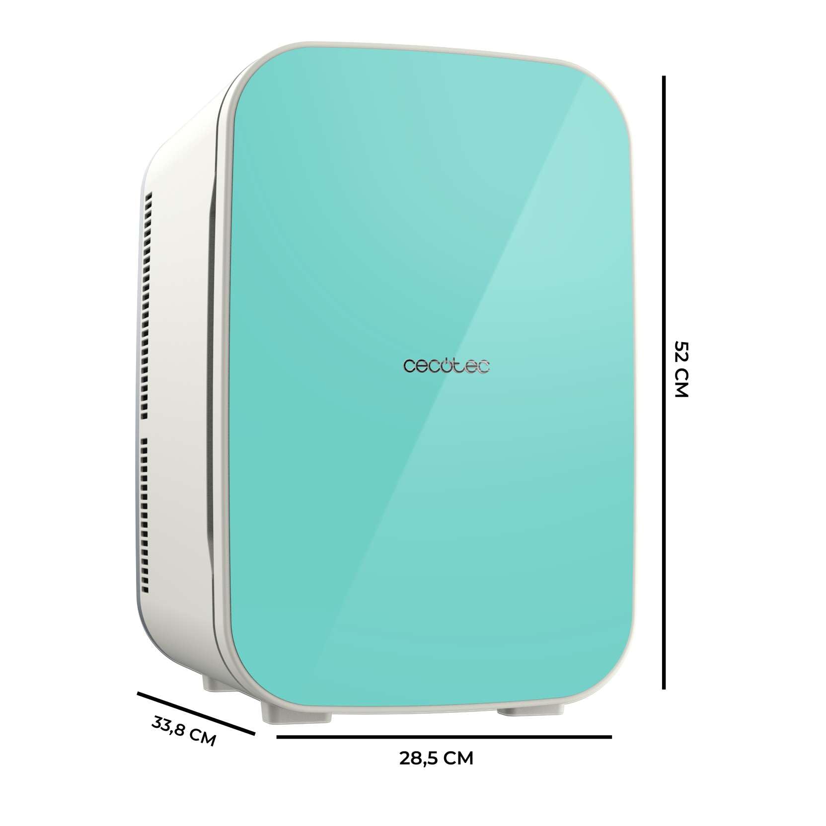 Cecotec Mini Réfrigérateur Bolero MiniCooling 25L Bahamas Mint. Design compact, polyvalent 12V-220V, refroidit jusqu'à 7ºC et chauffe jusqu'à 65ºC, idéal pour voyages. - 2