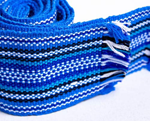 Ukrainian Hand Woven Homespun Cossack Belt Blue KRAYKA for Vyshyvanka4