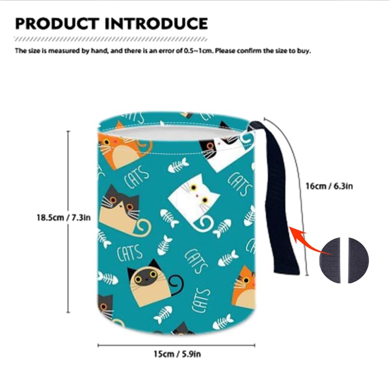 Image of Portable Reusable Waterproof Car Trash Bin, Multipurpose Vehicle Organizer, Road Trip Essentials (Certoon cat)
