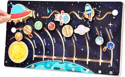 MontyMaestro - Wooden Galaxy Astronaut Busy Board_ Solar System Puzzle for Kids Planet Toys for Kids_ Busy Board_ Solar System(Multicolour [ 3+]) (B0CQVKCJ7M) Amazon Price History, Amazon Price Tracker