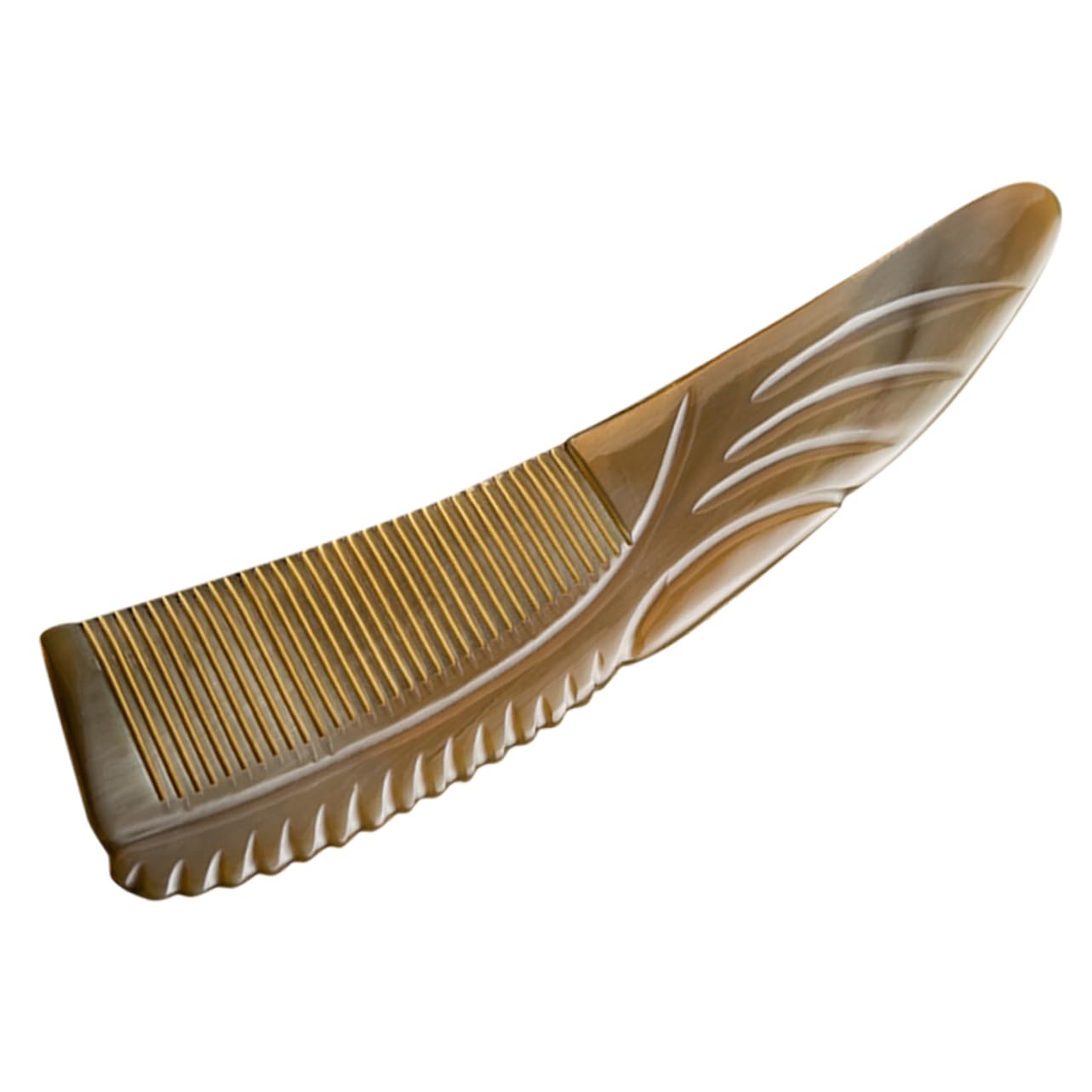 Healeved 4pezzi Pettine Massaggiante Corno Di Bue Per Uomini e Donne Pettine Districante Antistatico Design Elegante e Confortevole Per Amici e Famiglia
