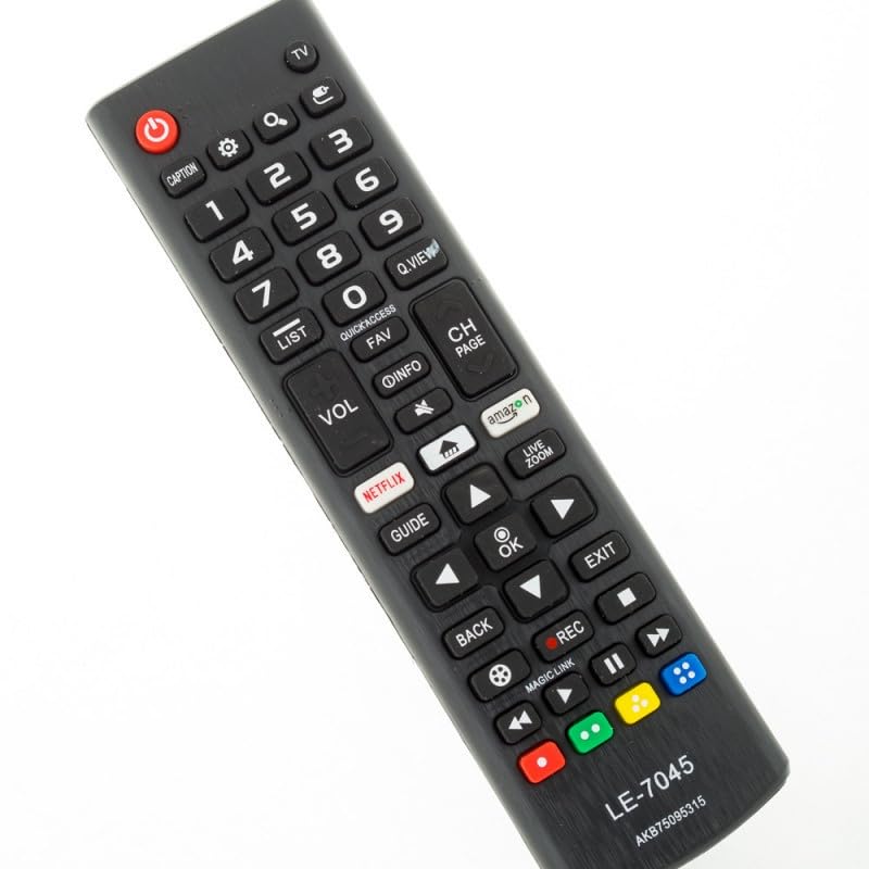 Controle Remoto Universal Com Teclas Funcionais Para Aplicativo Compatível Com Modelos LG Smart LED LCD 4k (Modelo SKY-8035 / LE-7045) AKB75095315