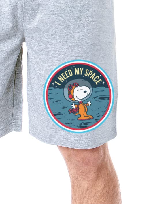 Peanuts Mens' Snoopy I Need My Space Character Sleep Pajama Shorts2