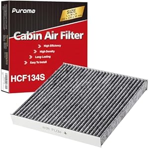 Puroma Filtro de aire de cabina con carbón activado, repuesto para CP134, CF10134, Honda & Acura, Civic, CR-V, Odyssey, CSX, ILX, MDX, RDX, AT134 (1 unidad)