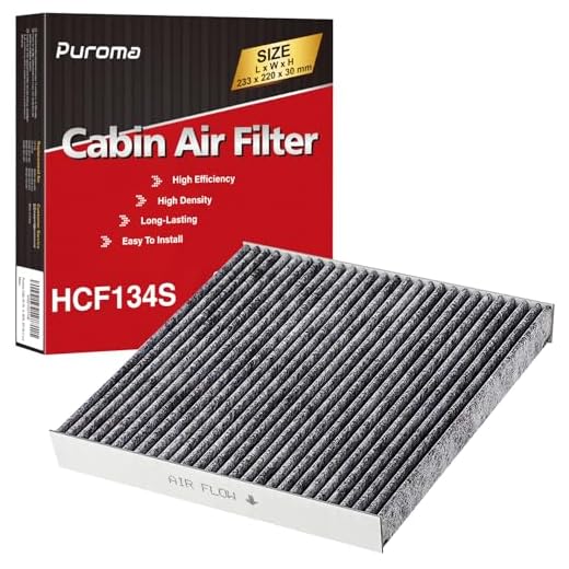 Puroma Cabin Air Filter with Activated Carbon, Replacement for CP134, CF10134, Honda & Acura, Civic, CR-V, Odyssey, CSX, ILX, MDX, RDX, AT134 (1 pc)
