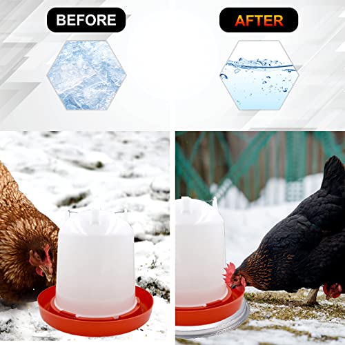 Poultry Chicken Water Heater Base,110V Steel Heated Chicken Waterer 15In For 5 Gallon Plastic Meatal Waterer In The Winter #TOP2
