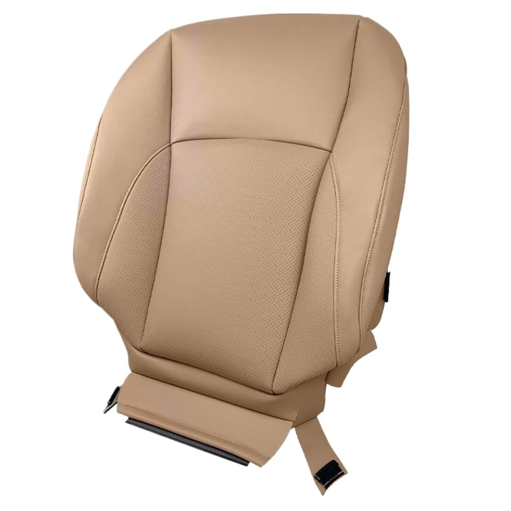 Hoping Funda de Respaldo Inclinada para Asiento Perforado de Cuero sintético del Lado Izquierdo del Conductor, Color Beige, Compatible con Es350 2007 2008 2009 2010 2011 2012