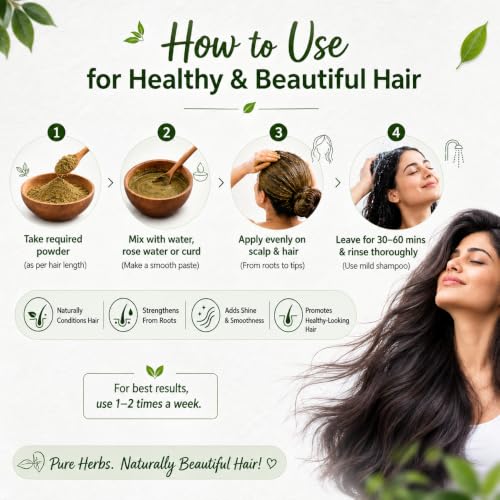 Image of Herb Essential Natural for Hair Growth & Hair Mask Powder Combo - 100gm*5