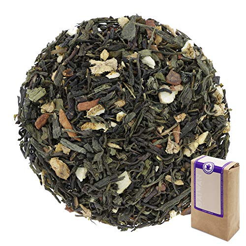 Núm. 1373: Té verde orgánico Cachemira verde - hojas sueltas ecológico - 500 g - GAIWANu00ae GERMANY - té verde de China, jengibre, cassia, naranja, clavel