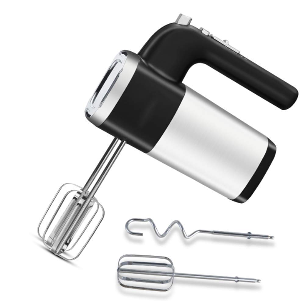 Impastatrice elettrica a 5 velocità, con frullatore da Cucina Portatile Turbo in Acciaio Inossidabile da 500 W, Include fruste per Uova e Ganci per impastare, per Panna da Cucina,