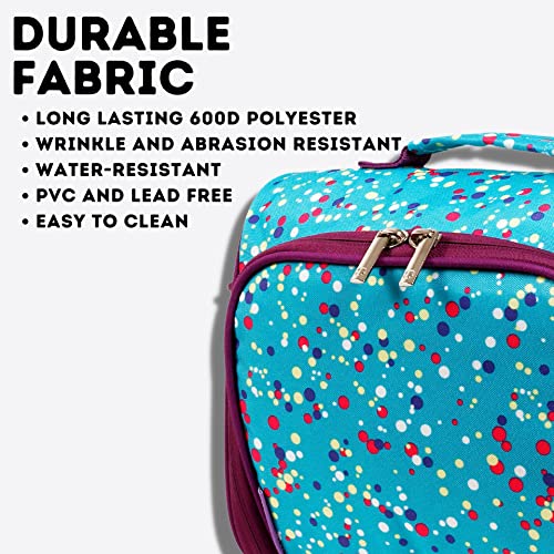 Image of J World Casey Small Lunch Bag for Adults. Medium-Size Insulated Lunch-Box for Kids, Color Dots