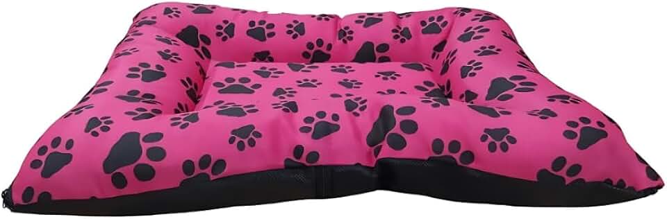 Colchonete Pet Macio Para Cachorro P-XG Caminha Cama Alta Durabilidade Lavável com Zíper Confortável (Pink, P - 52x42 cm)