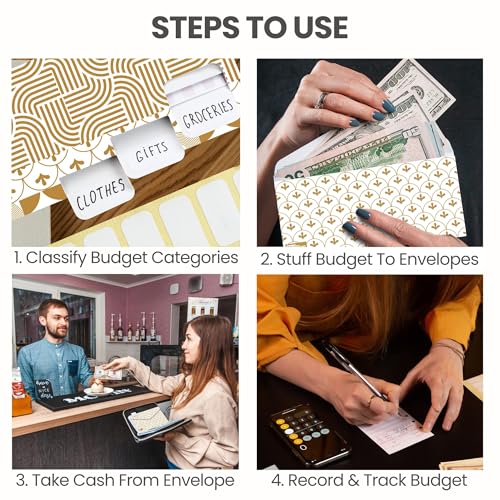 Image of Three Way Cut Cash Envelope Wallet Emerald Green All in One Budget System RFID Blocking with 12x Tabbed Envelopes 12x Monthly Budget Cards 1x Yearly Budget Planner Sheet Complete Money Organizer Set