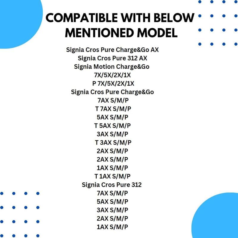 Compatibility list for Signia hearing aid models