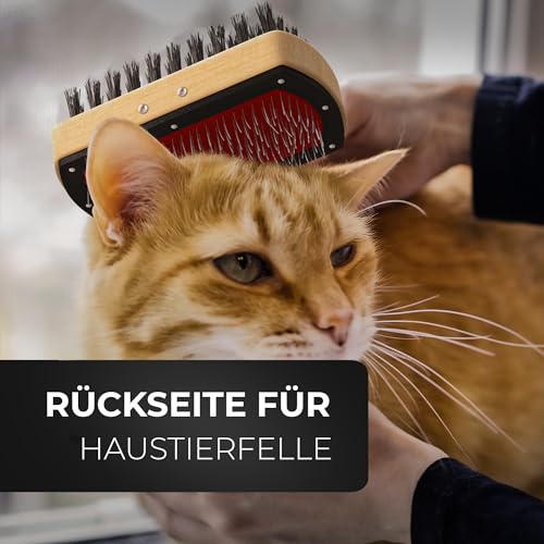 Lammfellbürste Naturasan für Lamm- und Schaffelle, robuste Pflegebürste