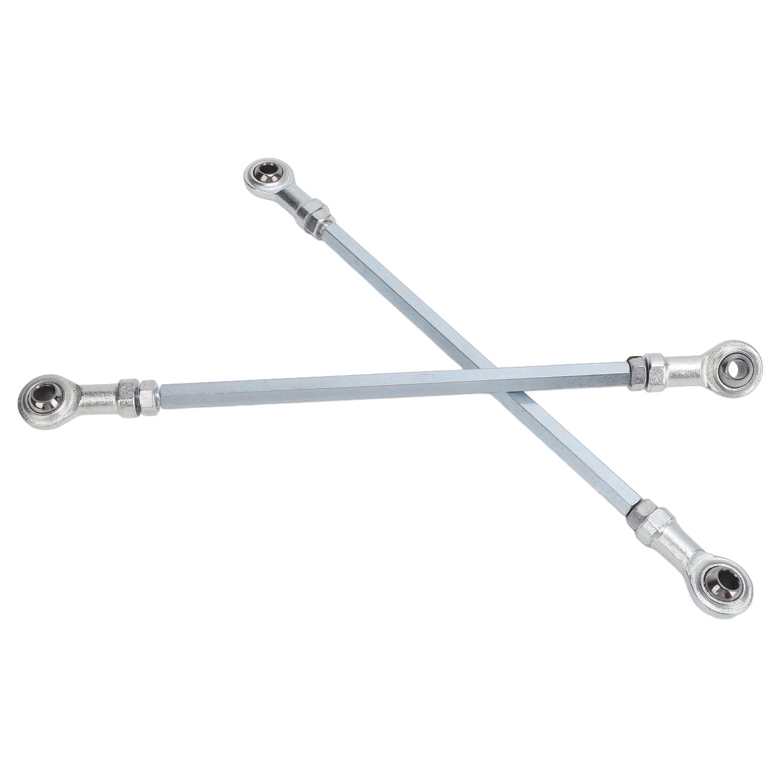 VOBOR 1 Paio Kit Tiranti ATV 280mm Lega di Acciaio Argento Kit Tiranti Giunto Sferico, Giunti Robusti Estremità 'albero Sterzo Set per Quad Dirt Bike ATV Go Kart