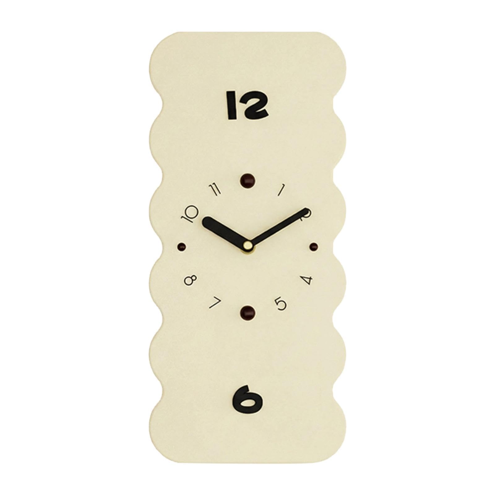 Horloge murale rectangulaire silencieuse en acrylique blanc à suspendre