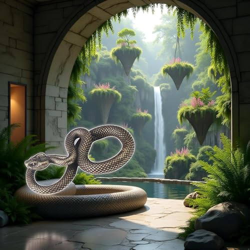 Set de 2 Figuras de Serpiente en Bronce Vintage miniatura 4