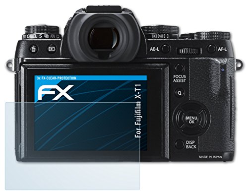 atFoliX Screen Protection Film compatible with Fujifilm X-T1 Screen Protector, ultra-clear FX Protective Film (3X)