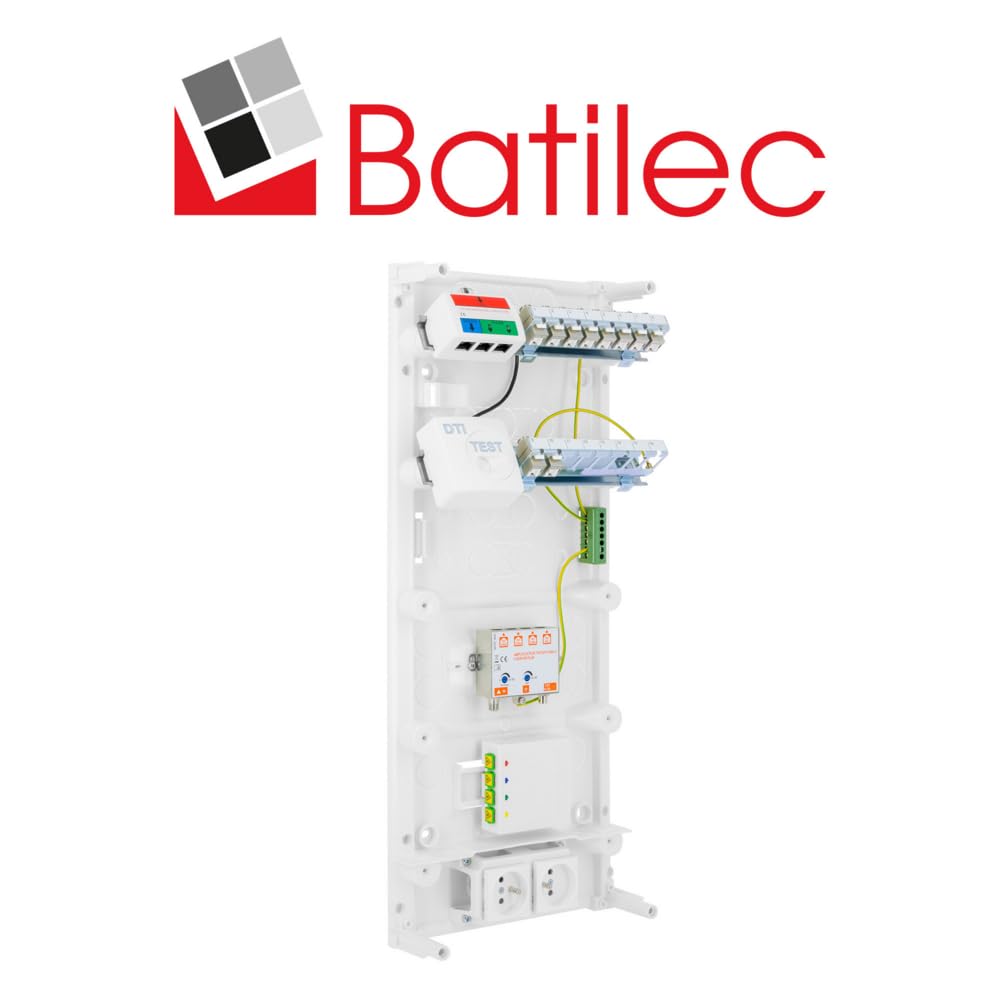 BATILEC - Tableau De Communication Grade 3TV – 8 Prises RJ45 Cat.6A STP