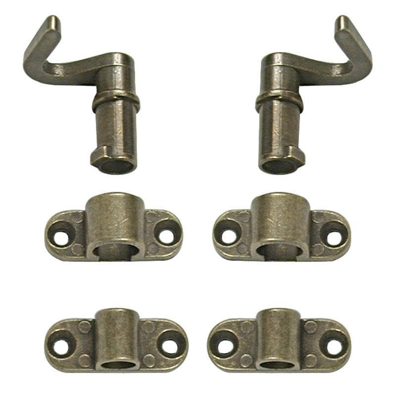 HERRAJES FAB.NACIONAL - ACCESORIOS CERRADURA FALLEBA METALICO CUERO DUVER 1GANCHO DCHA+ 1IZDA,2PUENTES GANCHO+ 2PUENTES VARILLA.