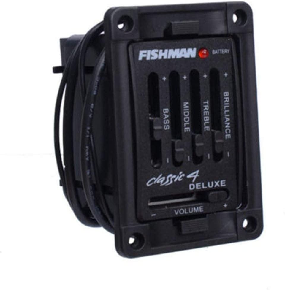 Guitar Pickup Classic Acoustic 4 Band Preamp Tuner Dual