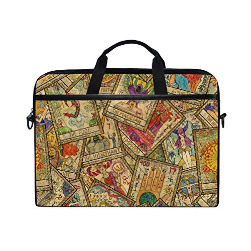 Laptop Sleeve Case Bag Vintage Tarot Pattern Computer Messenger Bag 14-14.5 inch Travel Briefcase with Shoulder Strap Handle for Women Men Boys Girls Laptop Sleeve Case Bag Vintage Tarot Pattern Computer Messenger Bag 14-14.5 inch Travel Briefcase with Shoulder Strap Handle for Women Men Boys Girls