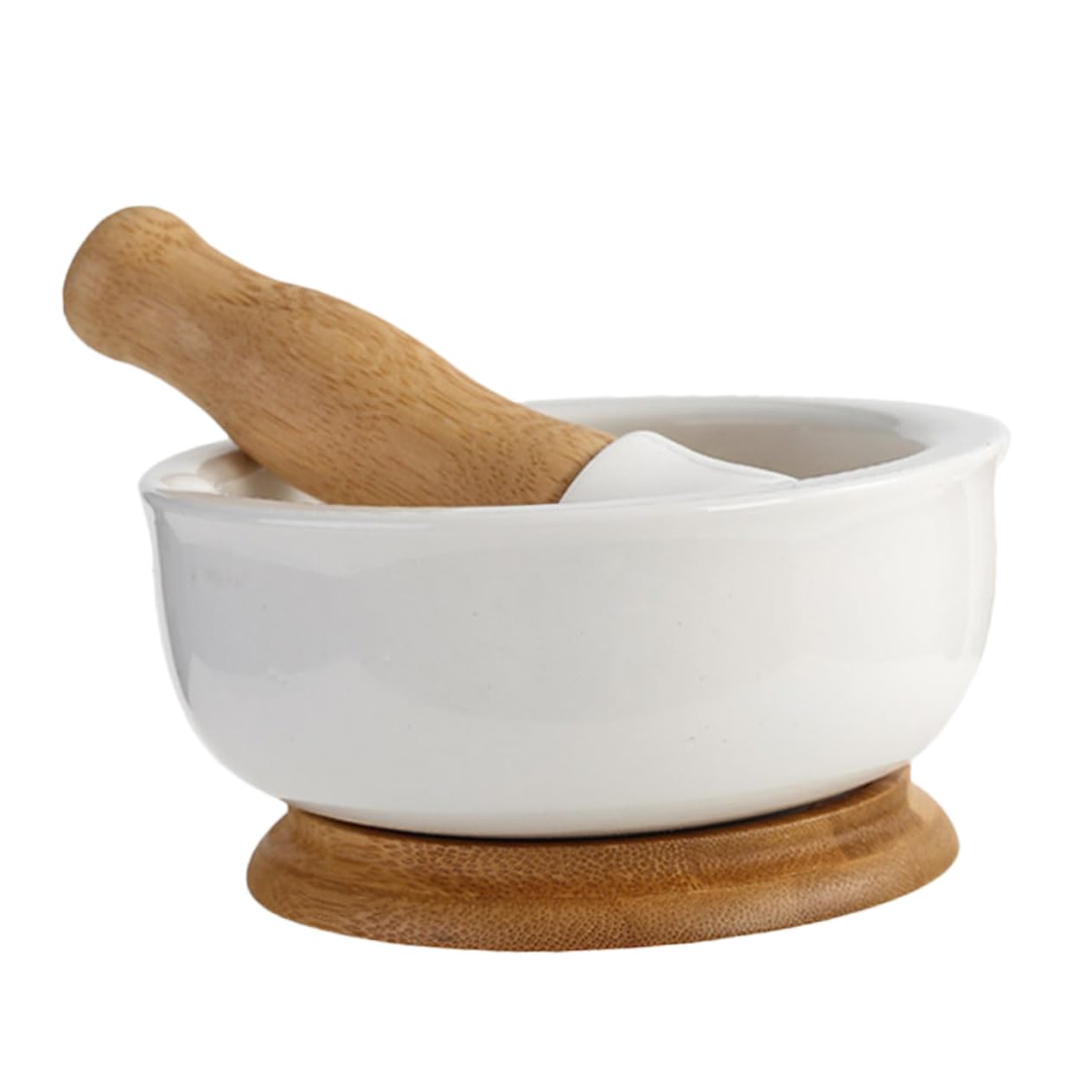 OFFSCH Ceramic Grinding Bowl for Baby Food Mashing Potatoes Carrots Easy Cleaning Set Spoon