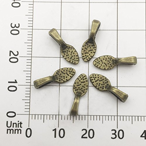 200 Mix Color Spoon Diy Oval Glue On Bails-Small Pendant Bails-Jewelry Bails For Pendant Making Scrabble Or Glass Cabochon Tiles Pendants M118 #TOP5