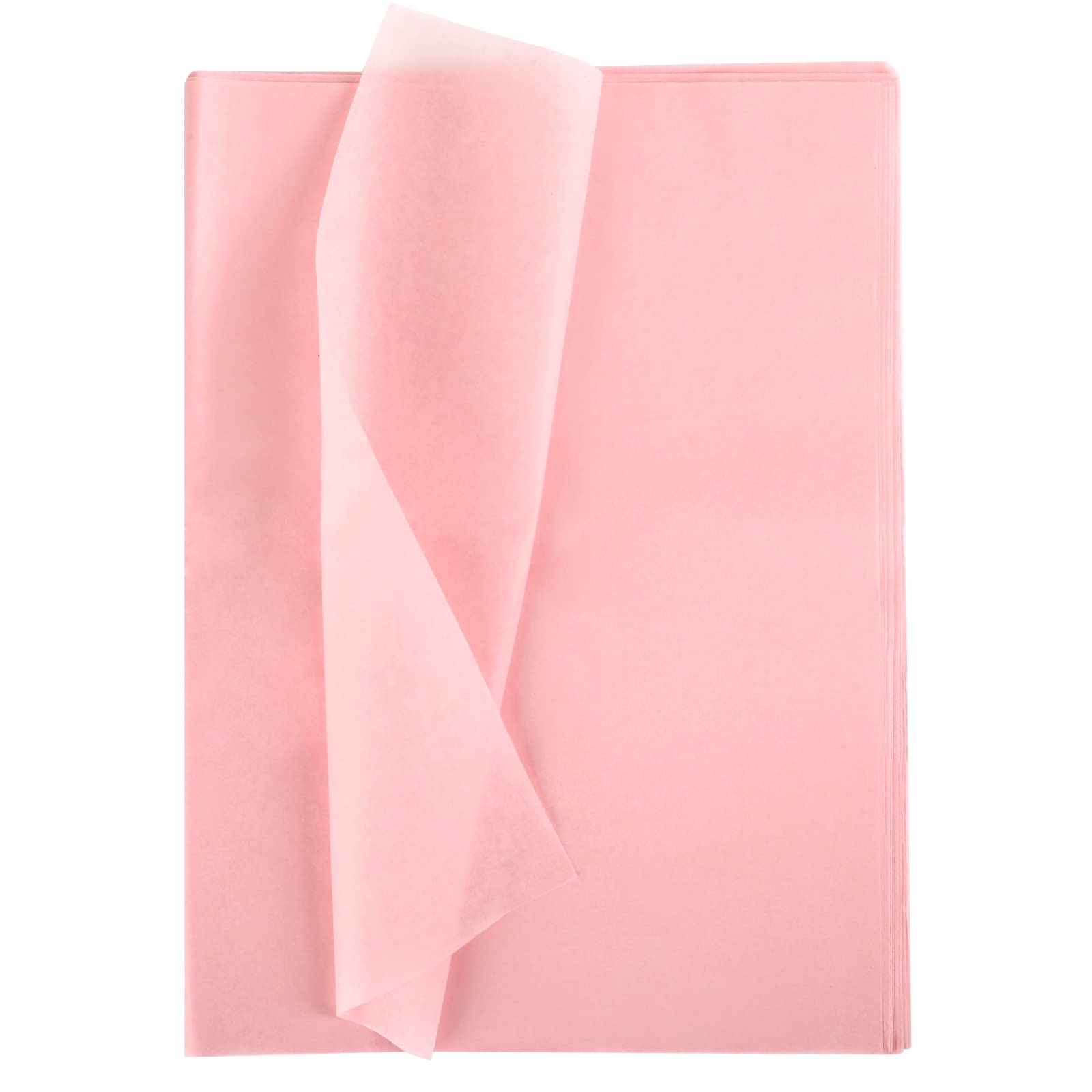 Naler 60 Sheets Pink Tissue Paper Bulk Gift Wrapping Tissue Paper Premium Decorative Tissue Paper for Gift Bags Birthday Wedding Bridal Shower Party Decoration Flower Pom Pom, 14 x 20 Inch