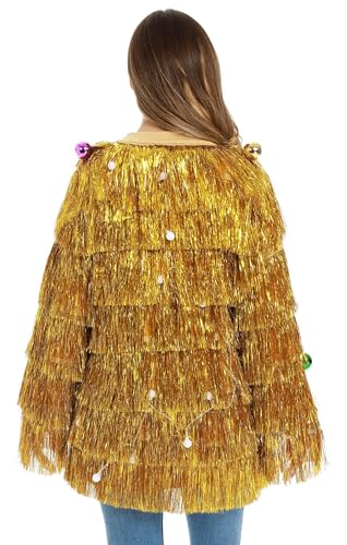 LED Ugly Christmas Sweater for Women, Unisex Men Xmas Pullover with Light for Party Festive2