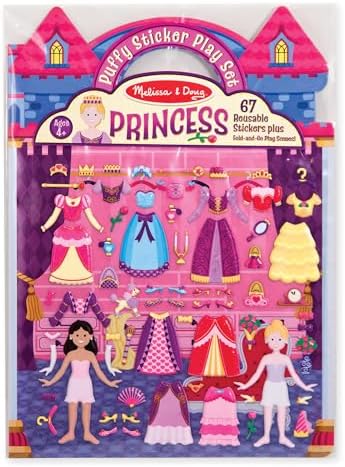 Melissa & Doug Libro Di Adesivi Puffy – Giornata Di Lusso, Oltre 196 Adesivi Riutilizzabili Per Bambini