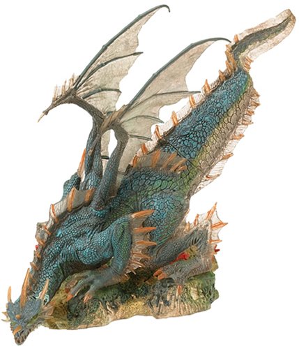 2004 - McFarlane / Spawn - McFarlane's Dragons - Rare Series 1 - Water Clan Dragon Action Figure - Quest for the Lost King Saga - Story Inside - Out of Production - Limited Edition - Collectible