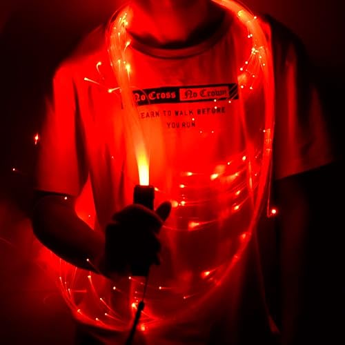 Miniatura 4 de AMKI Látigo de fibra óptica LED recargable de 6 pies, 360 giratorios, 360 efectos de modo, súper brillante, juguete de baile, ideal para fiestas