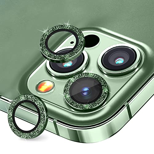 GGOOIG iPhone 13 Pro 用 レンズ保護 (グリーン)