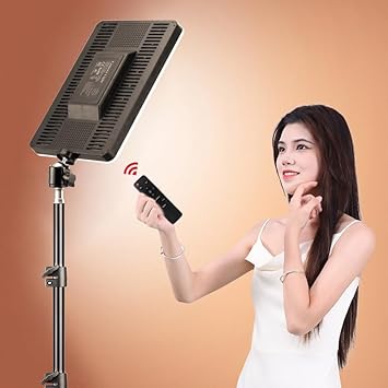 LED Video Camera 11 inch Flash Panel Light, for Studio Photography | Video Recording | Conference | Live Stream | Makeup Photoshoot | Remote Control (Camera Light Only)