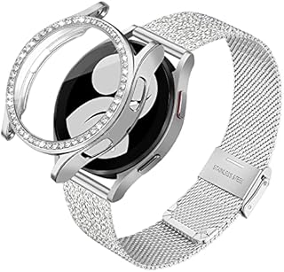 TRUMiRR Metall Armband Kompatibel mit Galaxy Watch4 40mm, Gitter Gewebe Edelstahl Armband Kunst Metall Uhrenarmband Uhrband für Samsung Galaxy Watch 4 40mm/Galaxy Watch 5 40mm