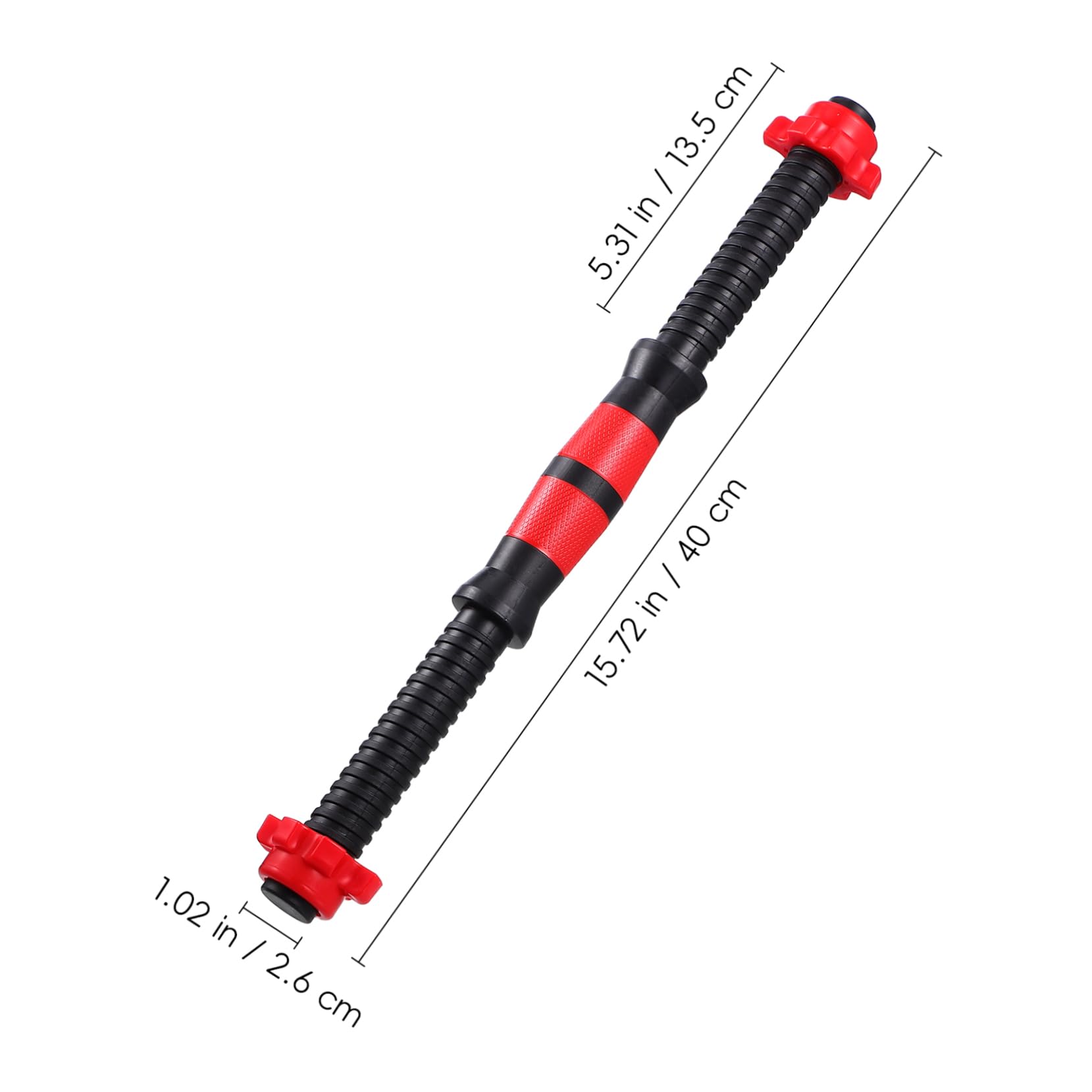 Mikikit Dumbbell Handles for Weight Lifting 40cm Barbell Rods with Spinlock Collars Strength Training Set