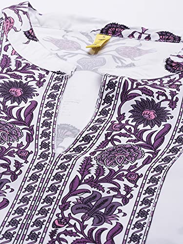 Image of Vaamsi Women's Poly Crepe Floral Block Printed Straight Kurta Pant With Dupatta
