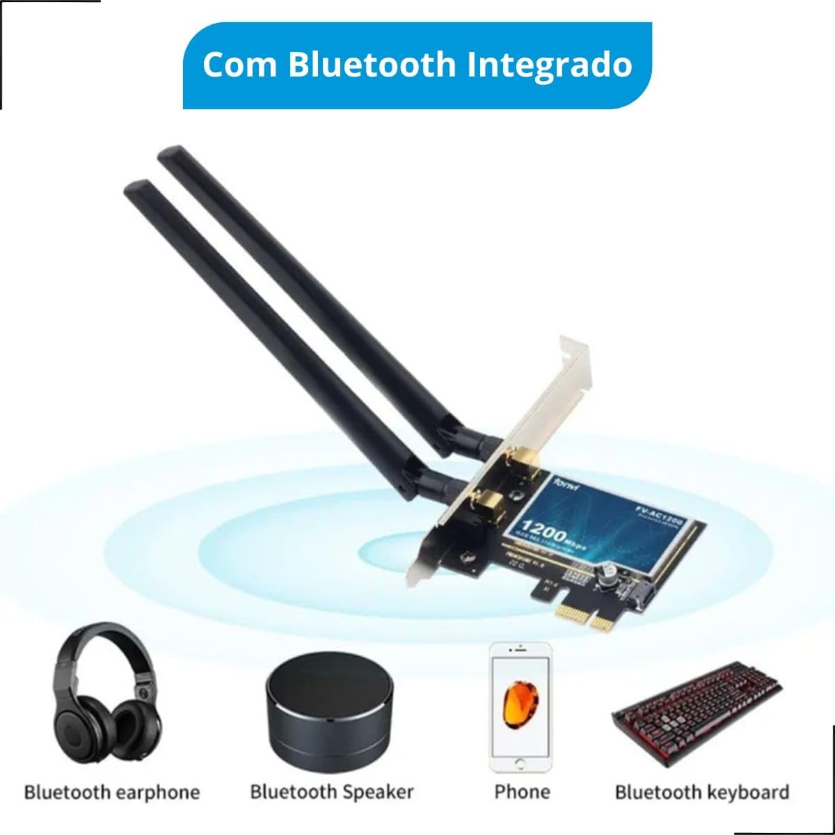 Placa de Rede Wifi 5G AC1200 Testado por 7 dias para internet rápida