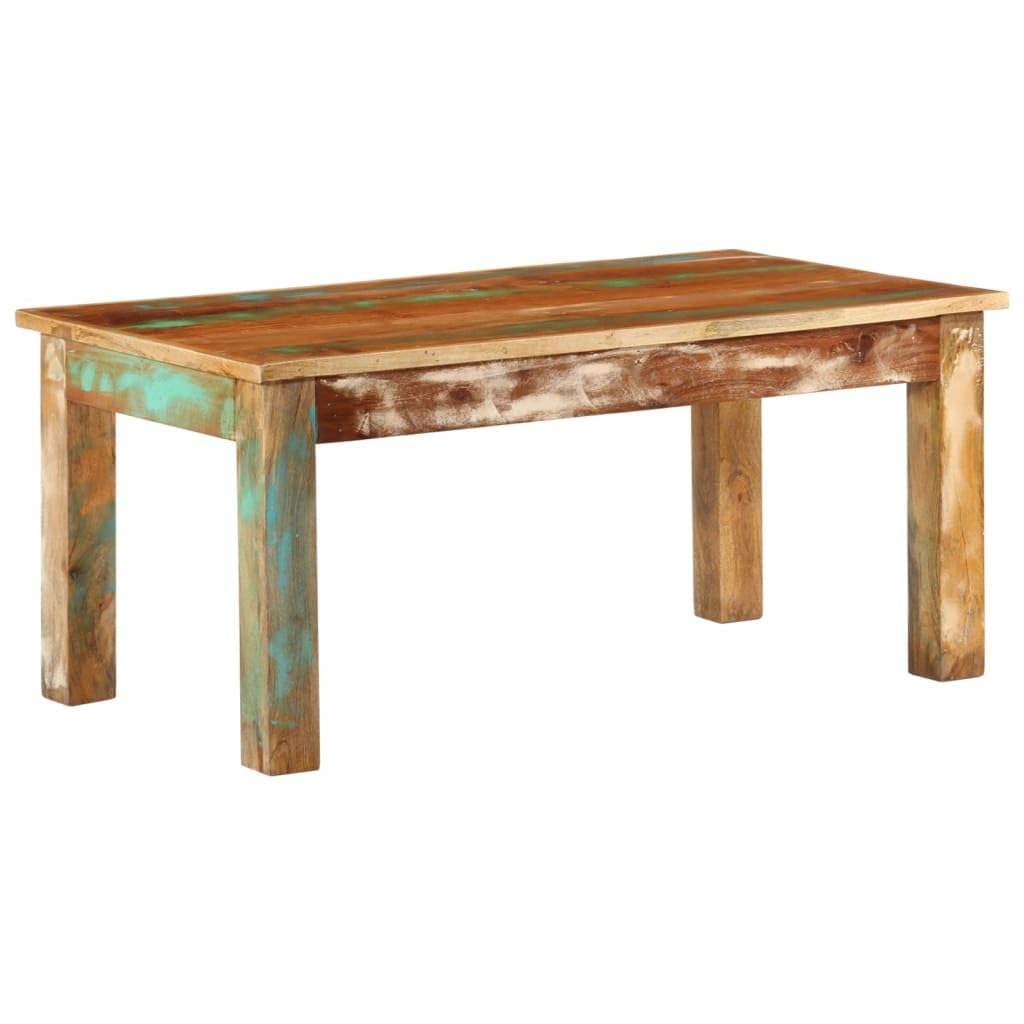 Table basse en bois recyclé faite main, meuble de salon durable