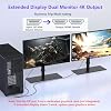 Divisor HDMI con pantalla extendida, adaptador DisplayPort a doble HDMI para 2 monitores, divisor de DisplayPort a HDMI 1 entrada 2 salidas, concentrador MST para PC de escritorio y portátil con tarjeta gráfica NVIDIA AMD 6